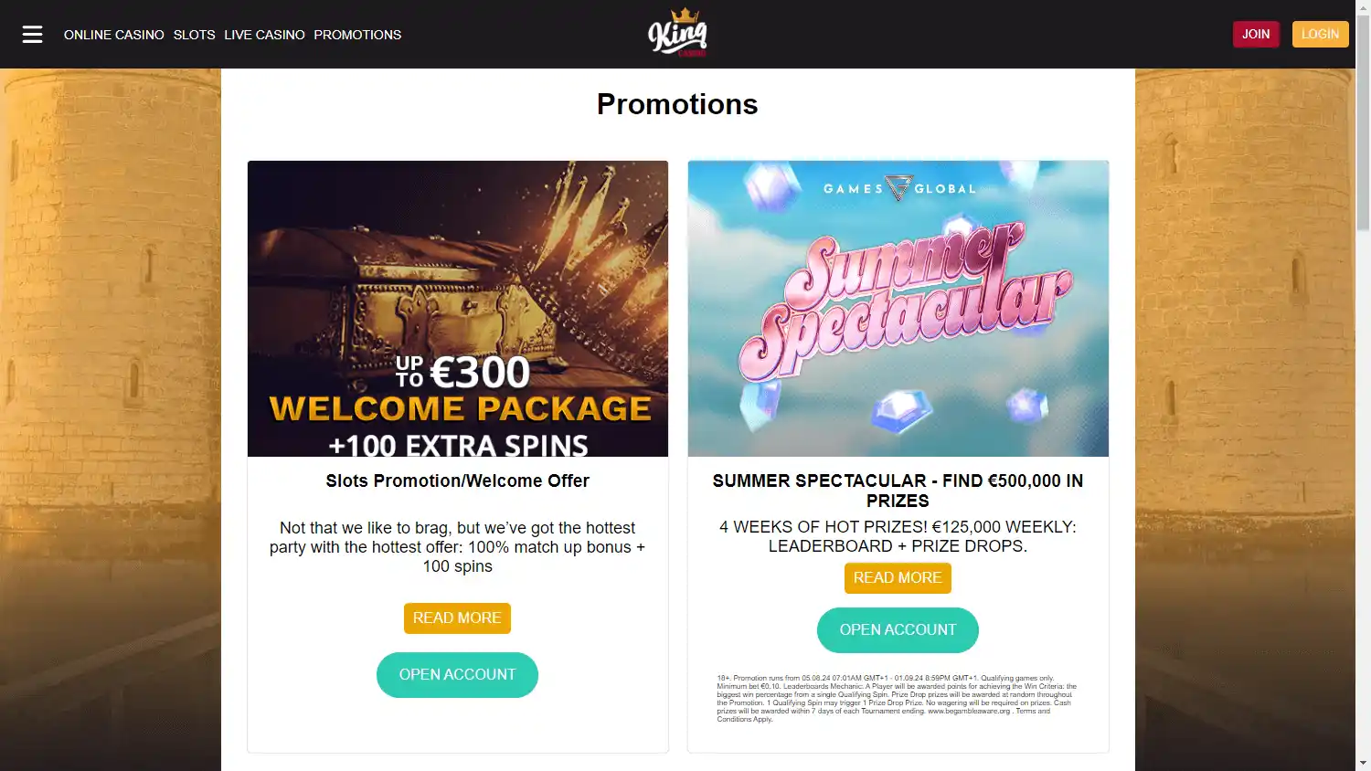 King Casino screenshot 2