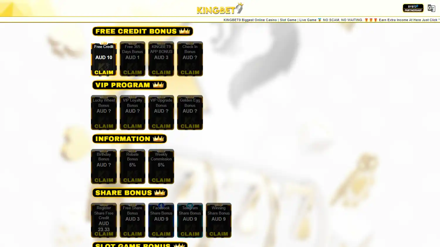 Kingbet9 Casino screenshot 2