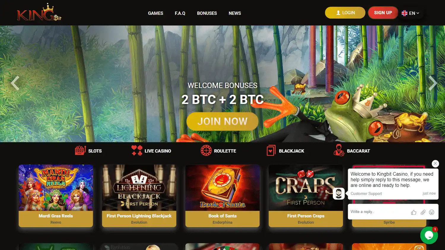 KingBit Casino screenshot 1
