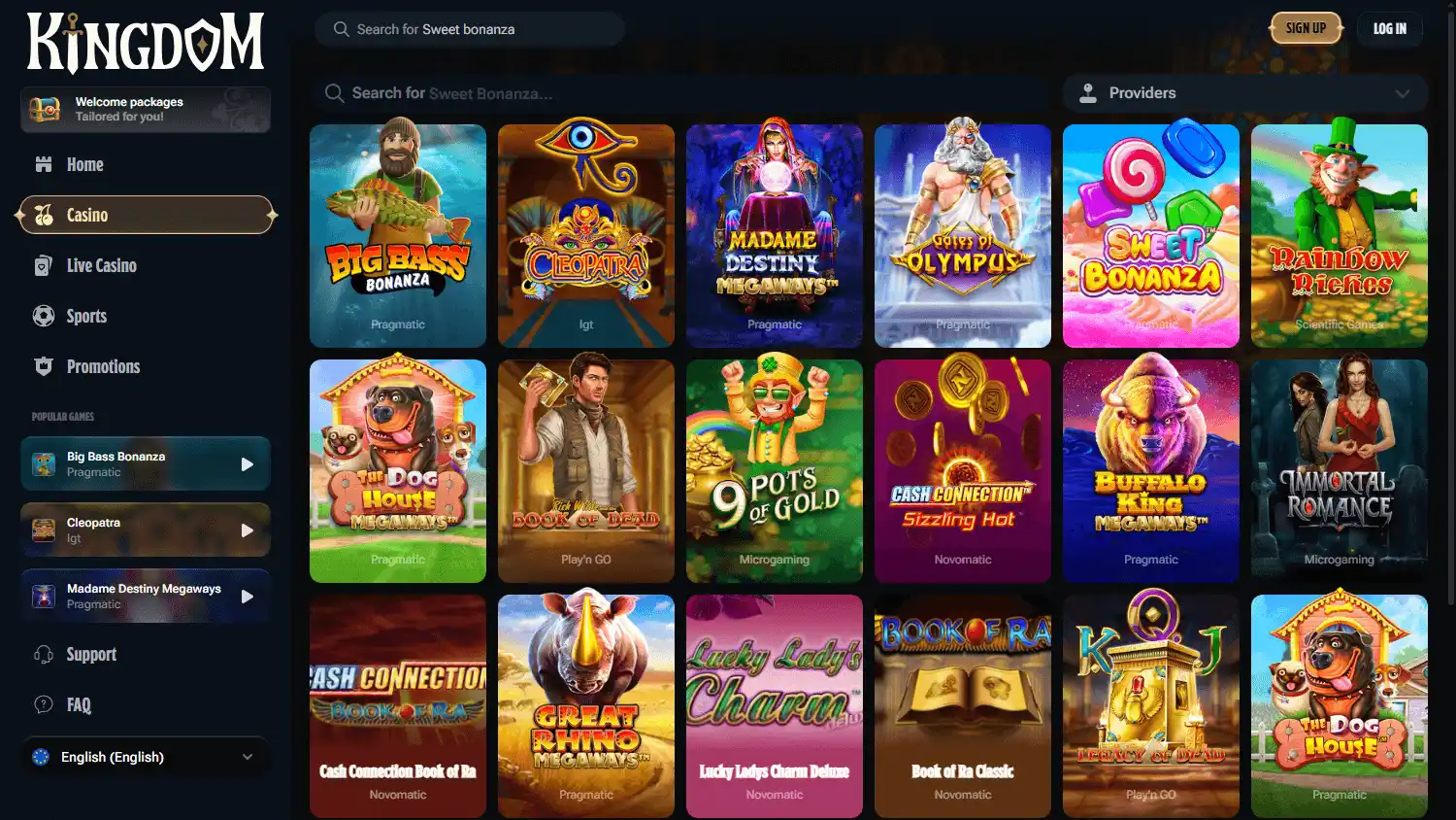 KingdomCasino.io screenshot 2
