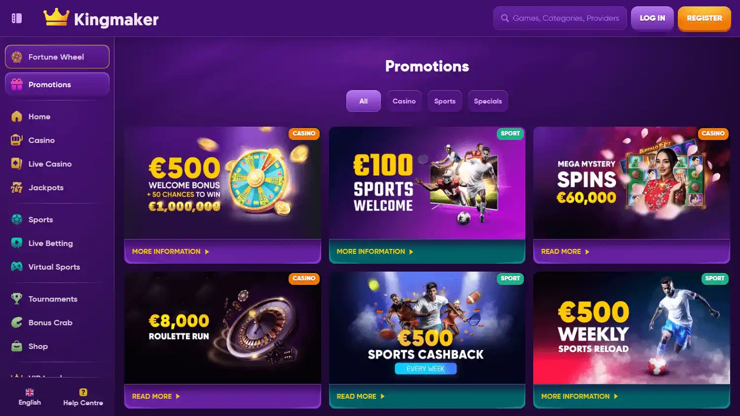 Kingmaker Casino screenshot 3