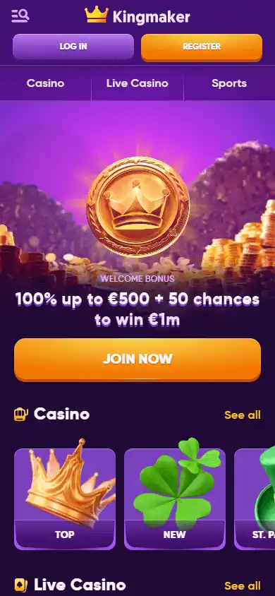 Kingmaker Casino screenshot 4