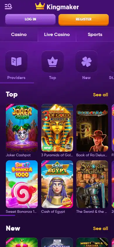 Kingmaker Casino screenshot 5