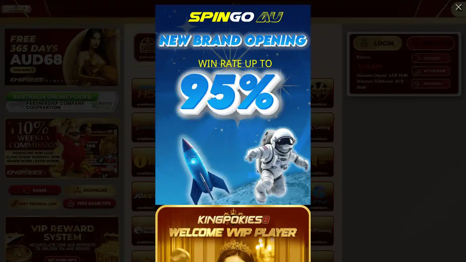 KingPokies8 Casino screenshot 1