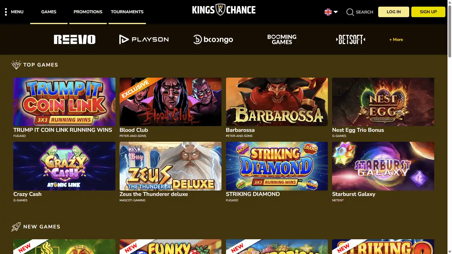 Kings Chance Casino screenshot 1