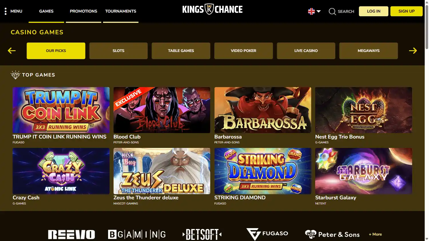 Kings Chance Casino screenshot 2