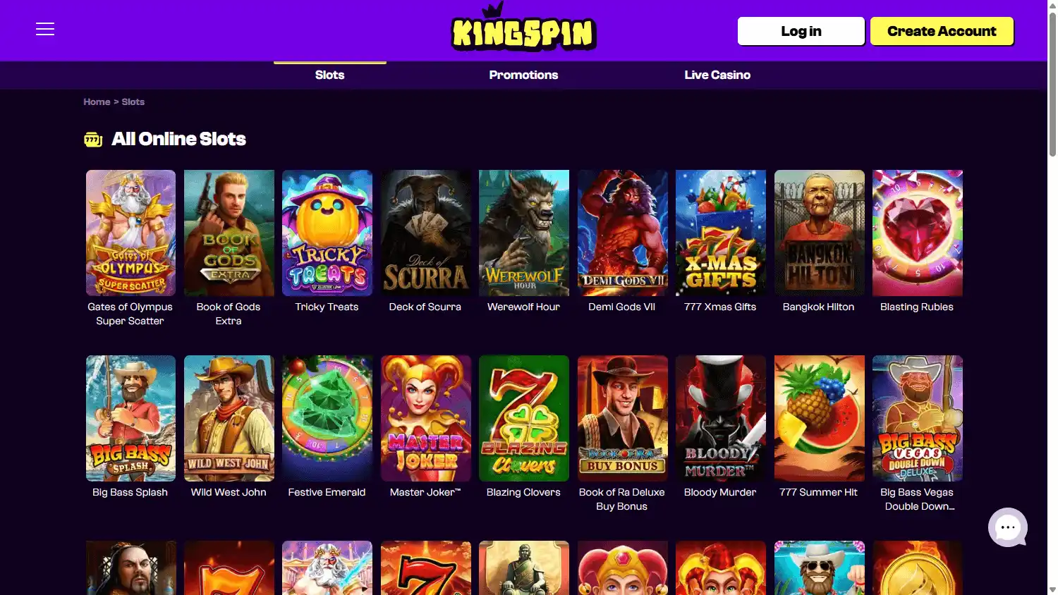 KingSpin Casino screenshot 2