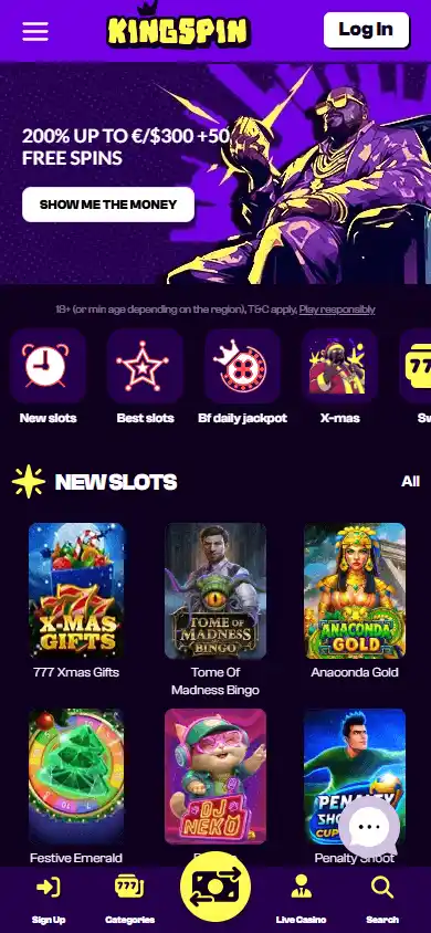 KingSpin Casino screenshot 4