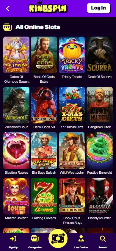 KingSpin Casino screenshot 5