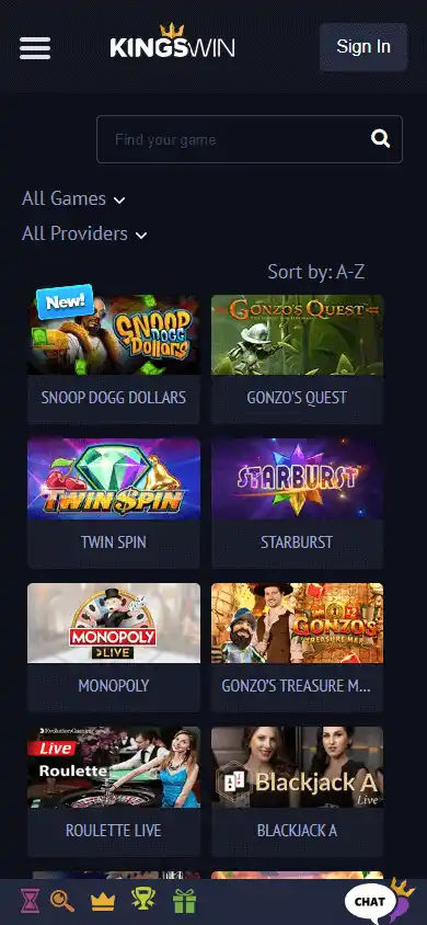 KingsWin Casino screenshot 5