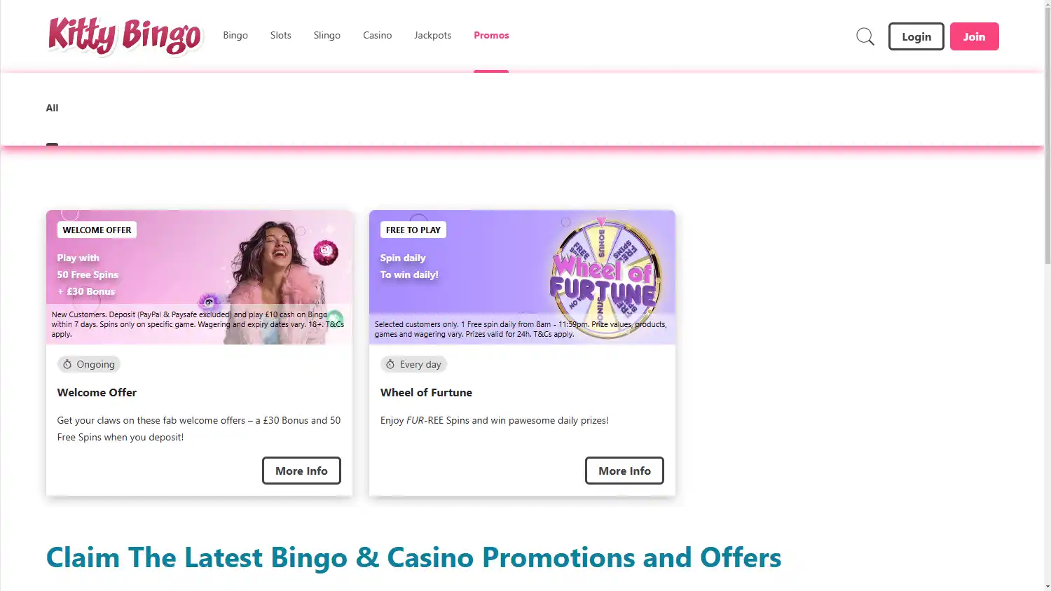 Kitty Bingo Casino screenshot 3