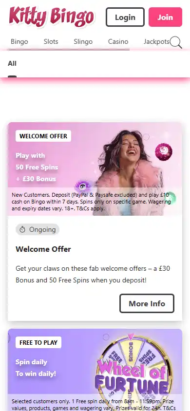 Kitty Bingo Casino screenshot 6