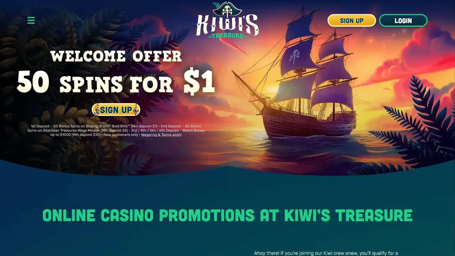 Kiwi s Treasure Casino screenshot 3