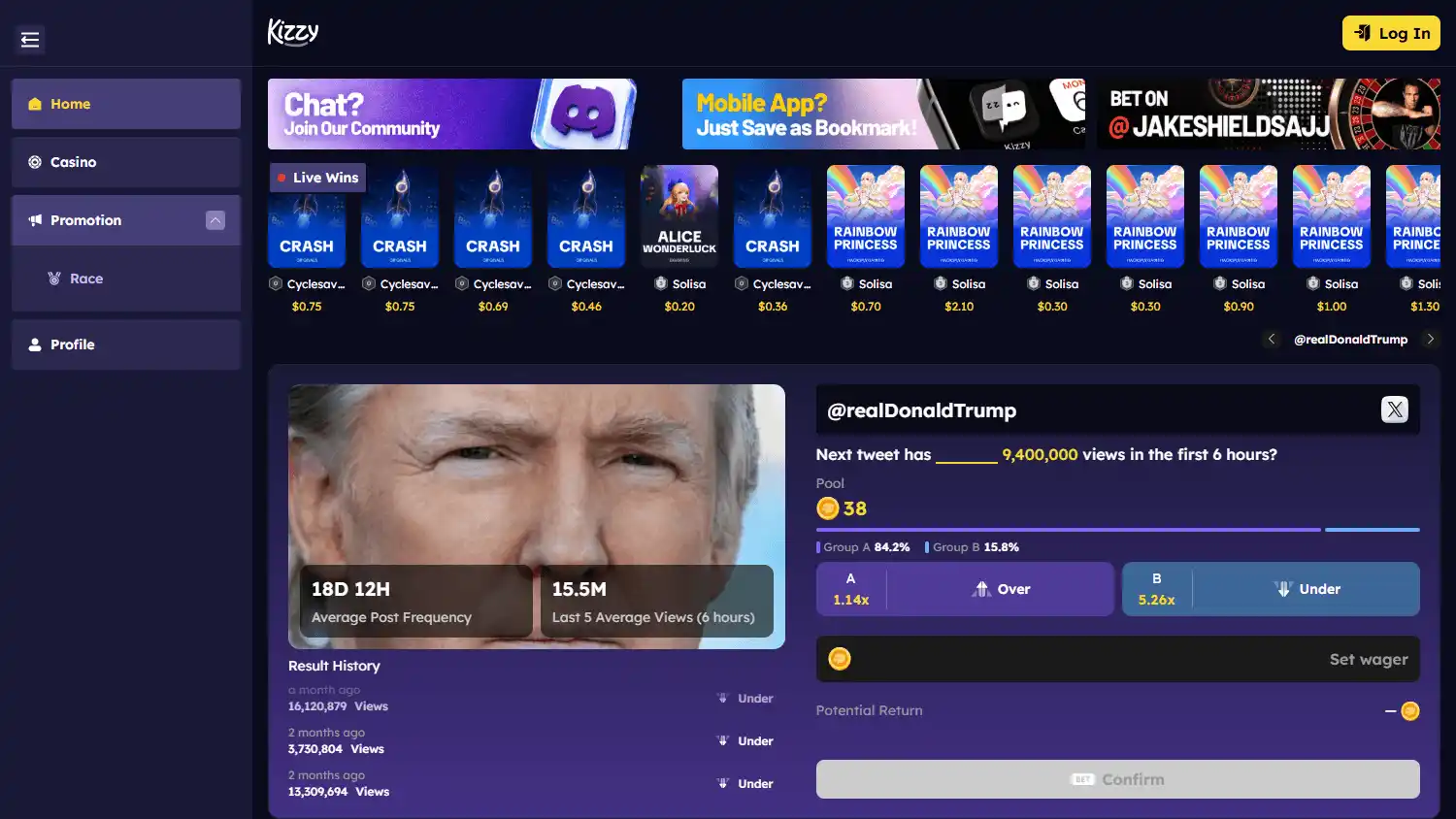 Kizzy Casino screenshot 1