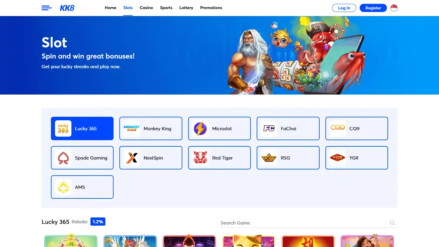 KK8 Casino SG screenshot 3