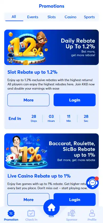 KK8 Casino SG screenshot 6