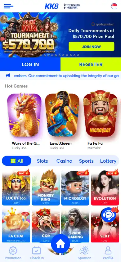 KK8 Casino SG screenshot 4