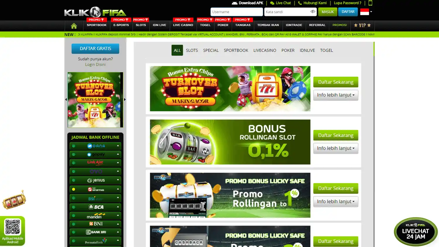 Klikfifa Casino screenshot 2