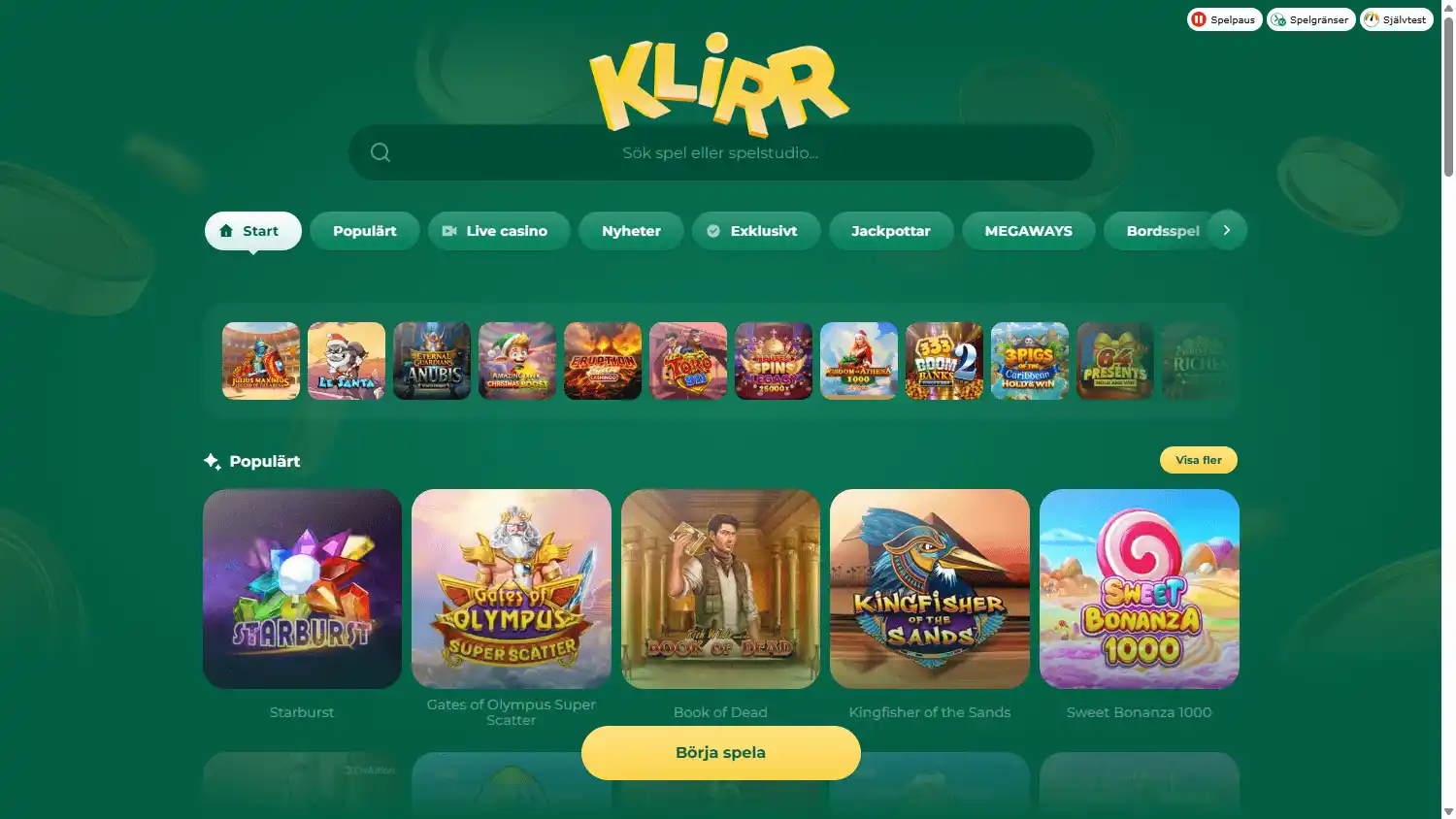Klirr Casino screenshot 3