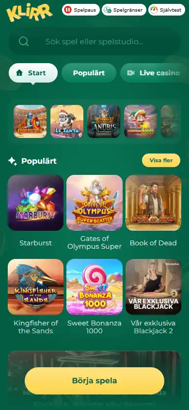 Klirr Casino screenshot 5