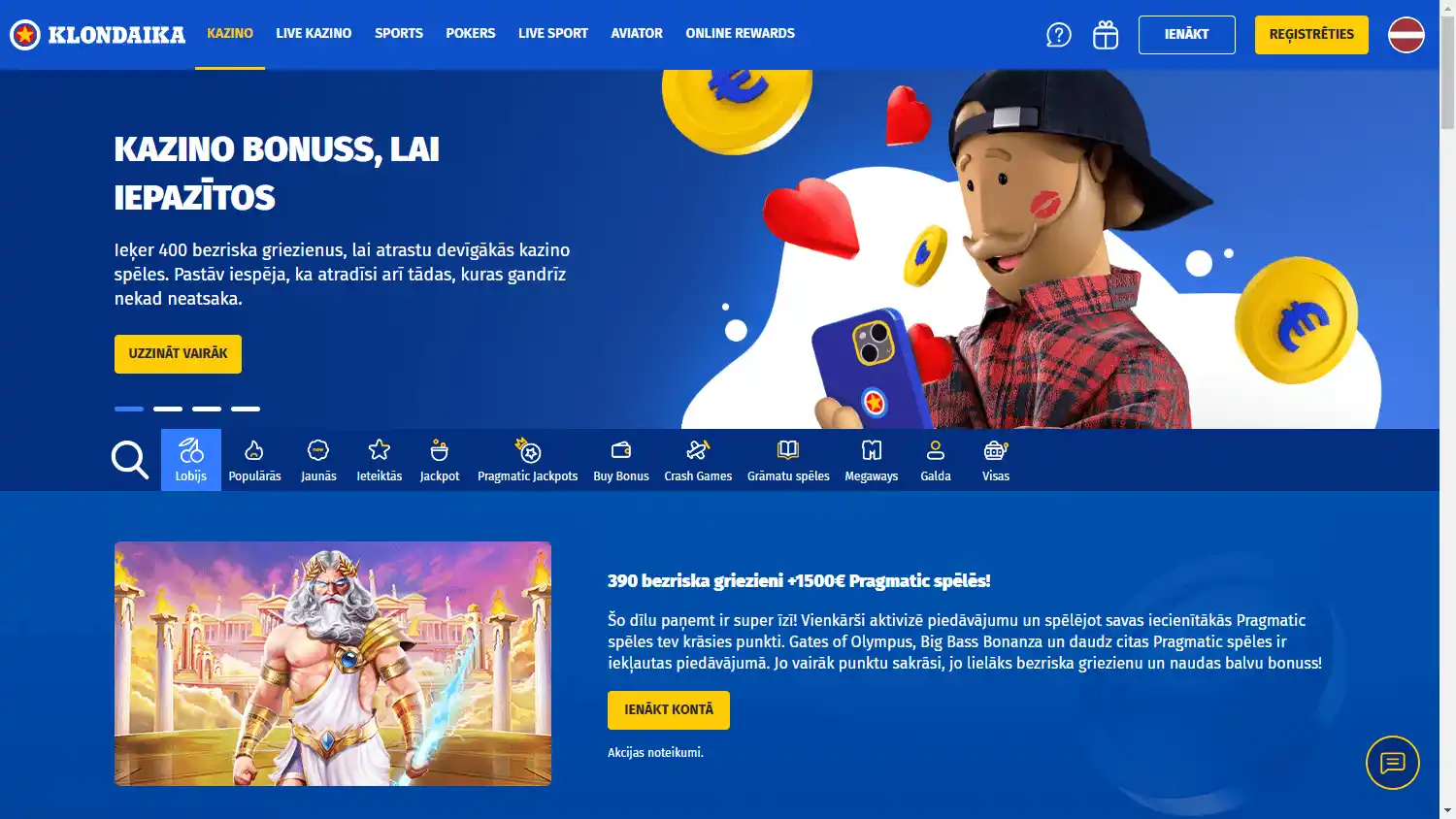 Klondaika Casino screenshot 2
