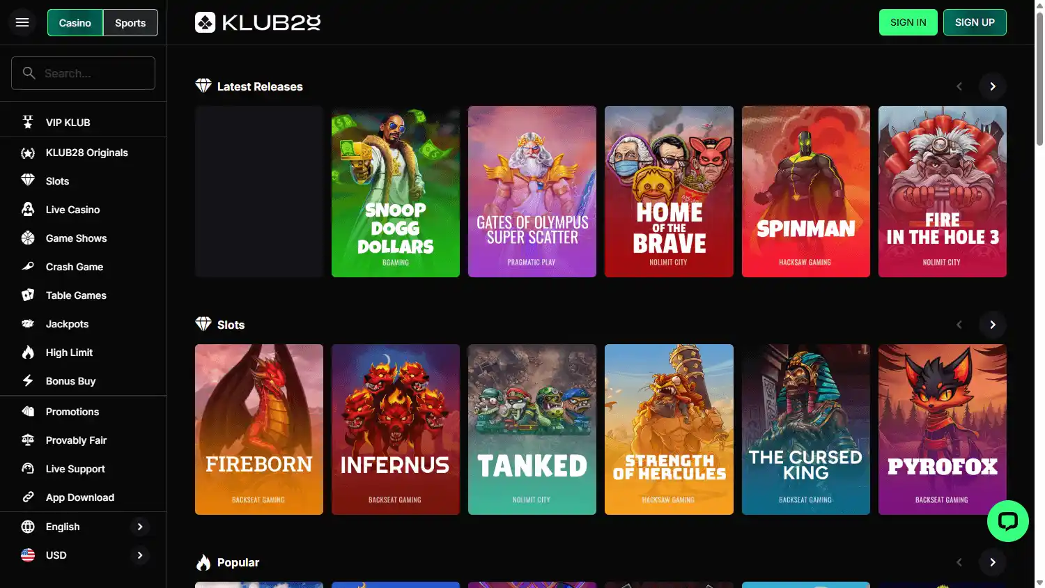 Klub28 Casino screenshot 2