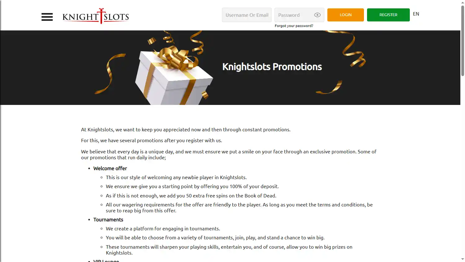 KnightSlots Casino screenshot 3
