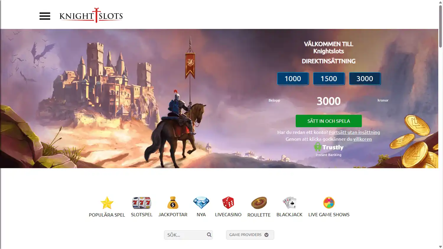KnightSlots Casino SE screenshot 1