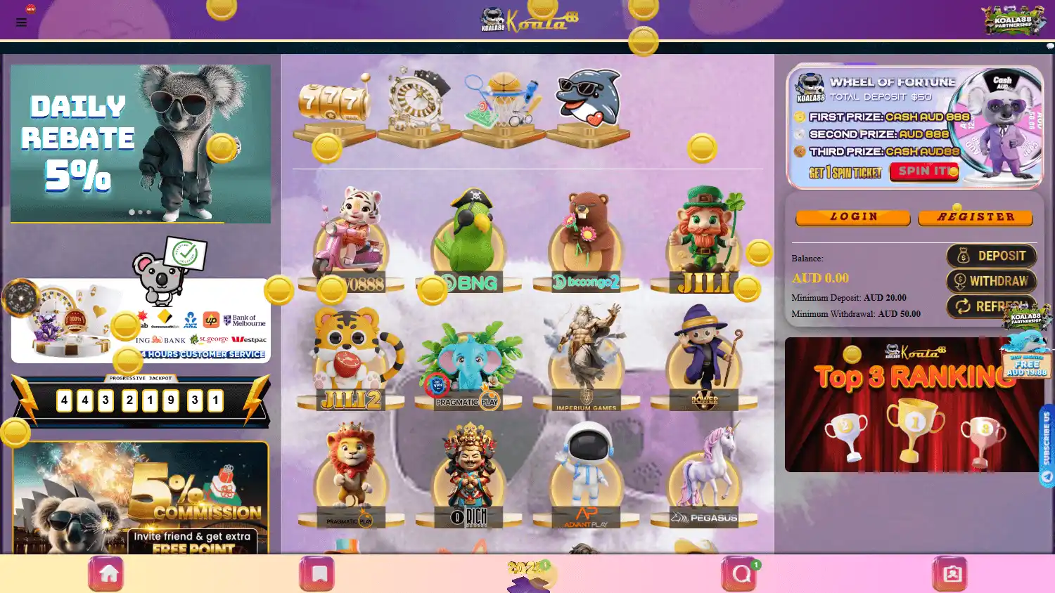 Koala88 Casino screenshot 1