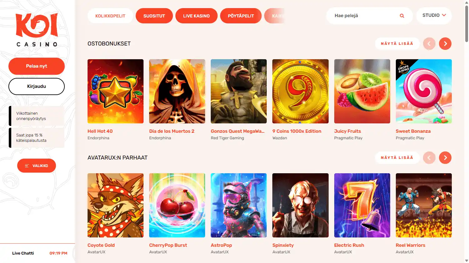 Koi Casino screenshot 2