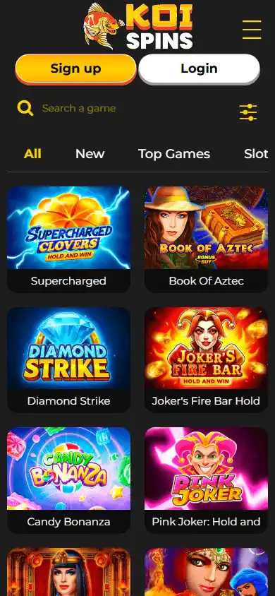 Koi Spins Casino screenshot 5