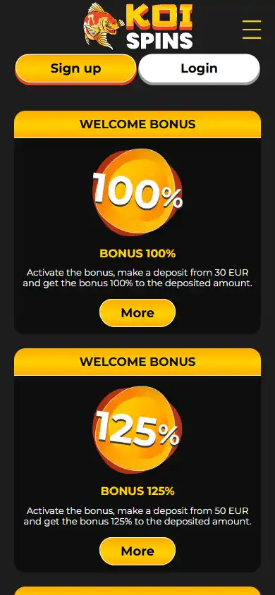 Koi Spins Casino screenshot 6