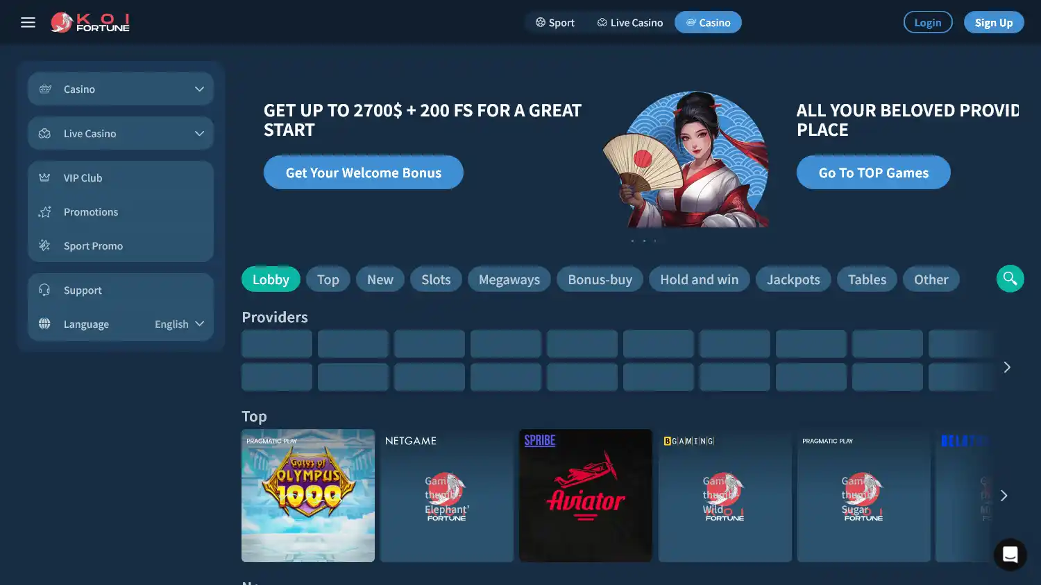 KoiFortune Casino screenshot 2