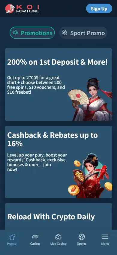 KoiFortune Casino screenshot 5