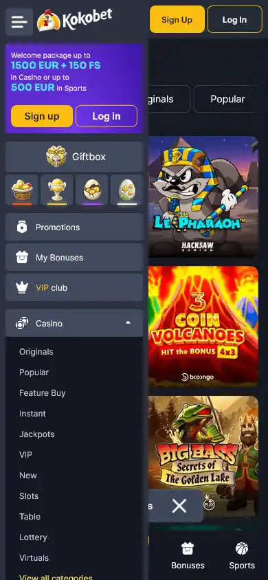 KokoBet Casino screenshot 3