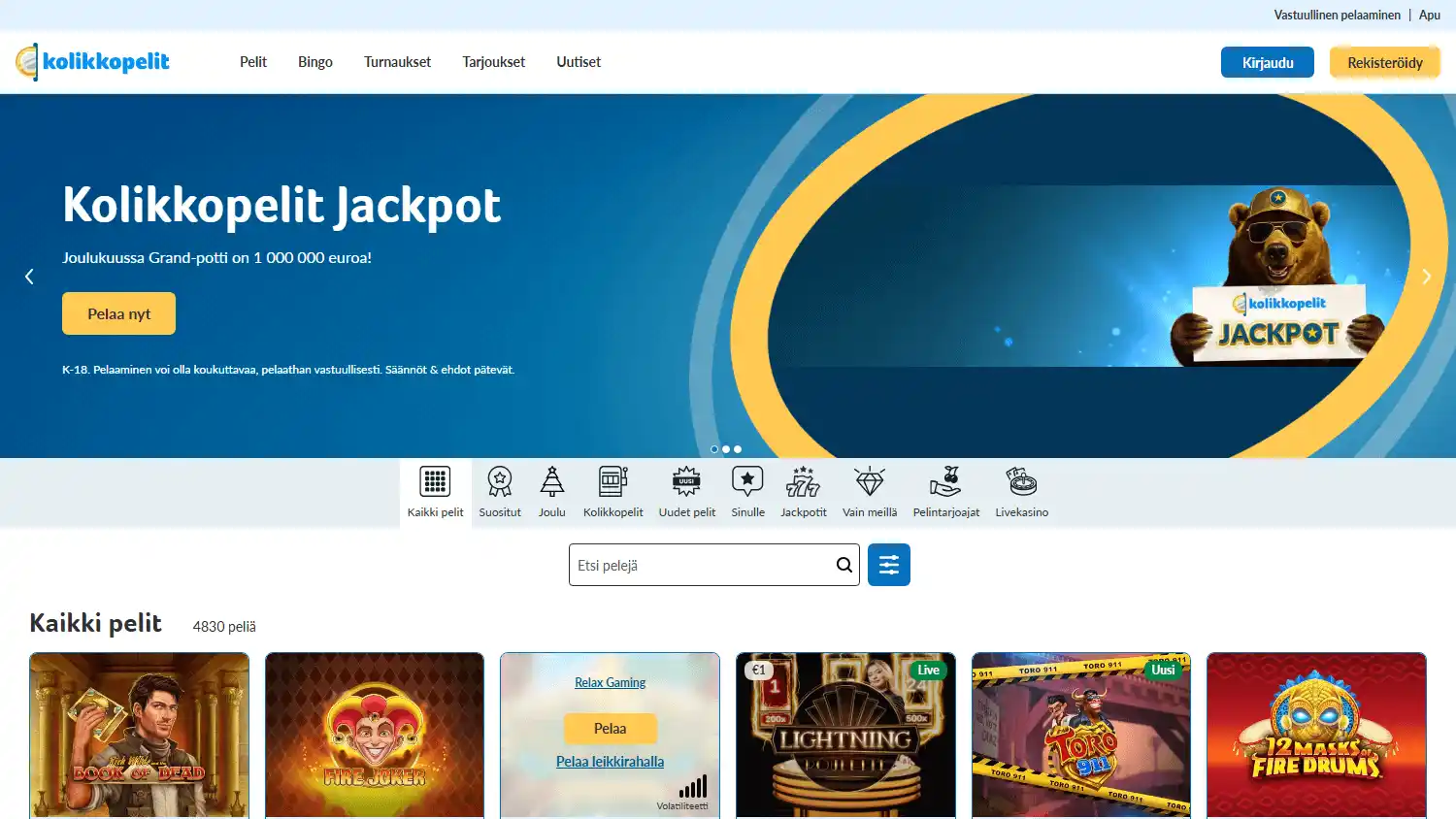 Kolikkopelit Casino screenshot 1