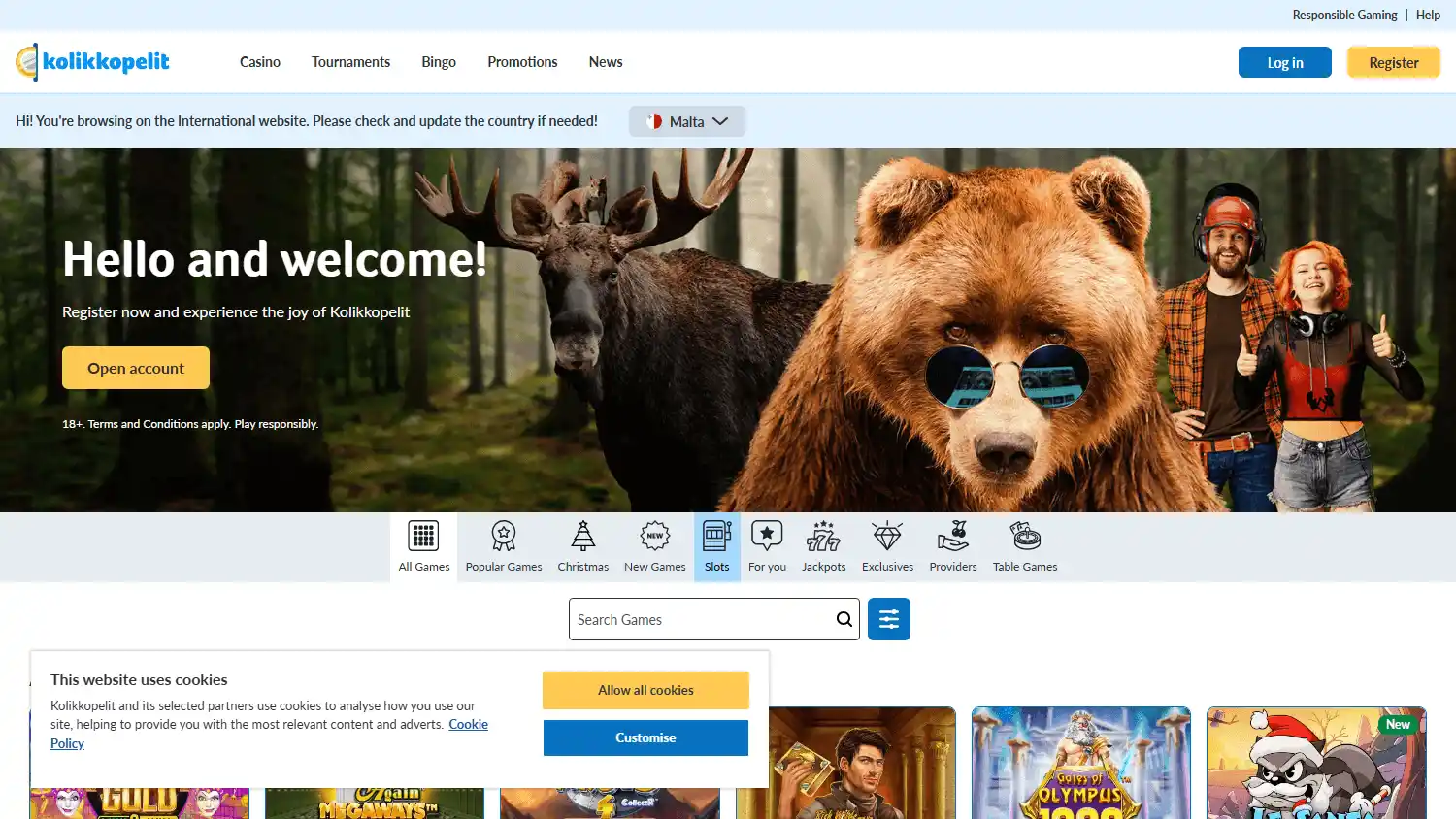Kolikkopelit Casino screenshot 2