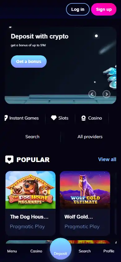 Kometa Casino screenshot 3