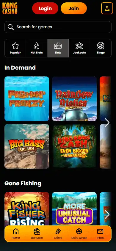 Kong Casino screenshot 5