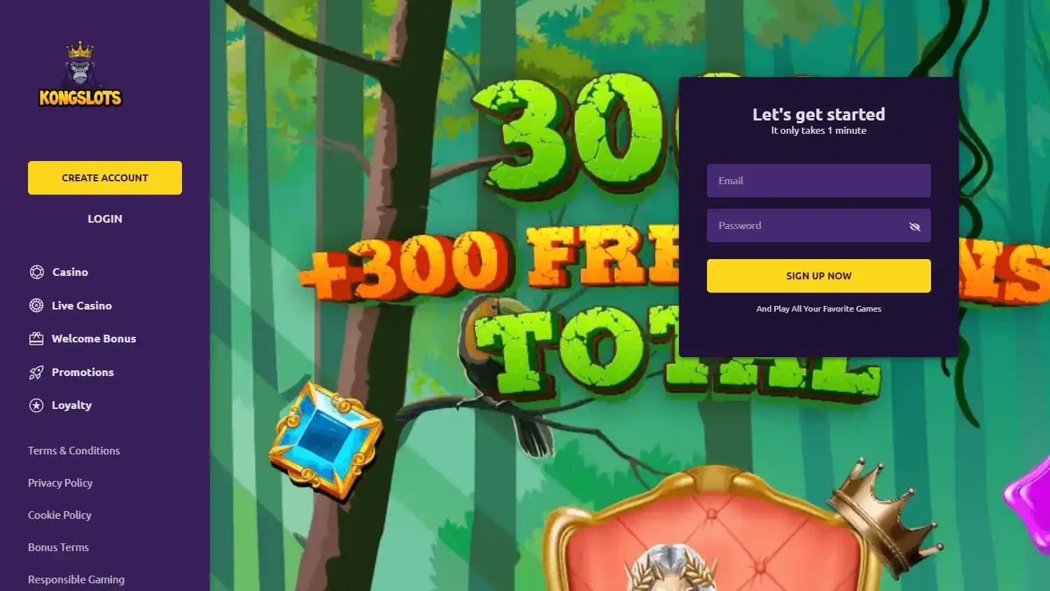 KongSlots Casino screenshot 1