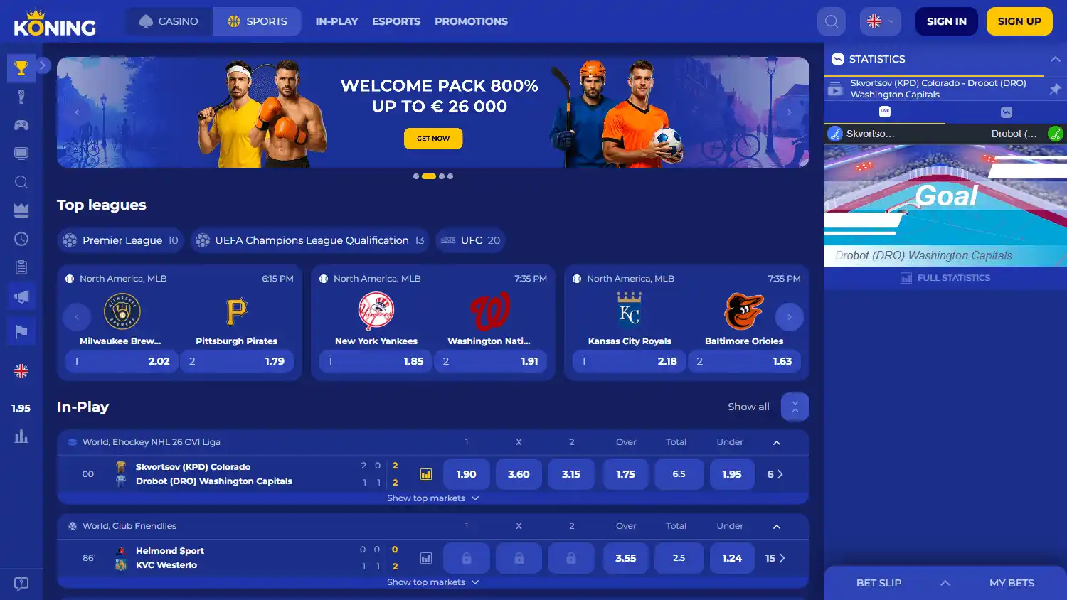 Koning Casino screenshot 1