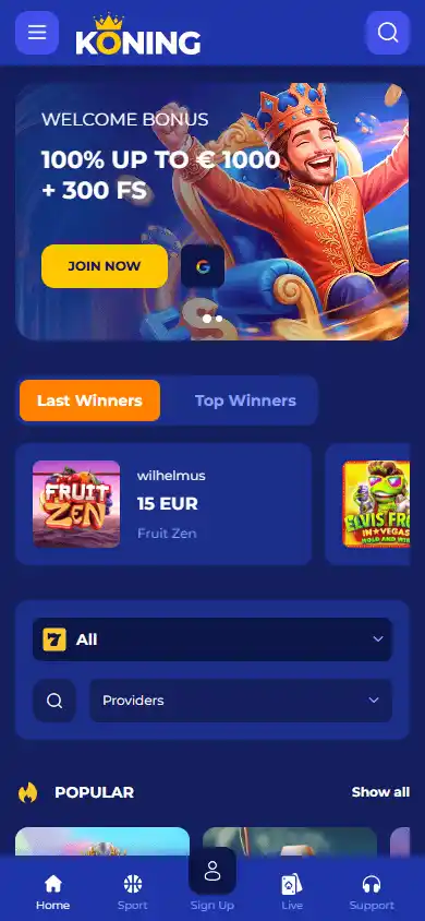 Koning Casino screenshot 5