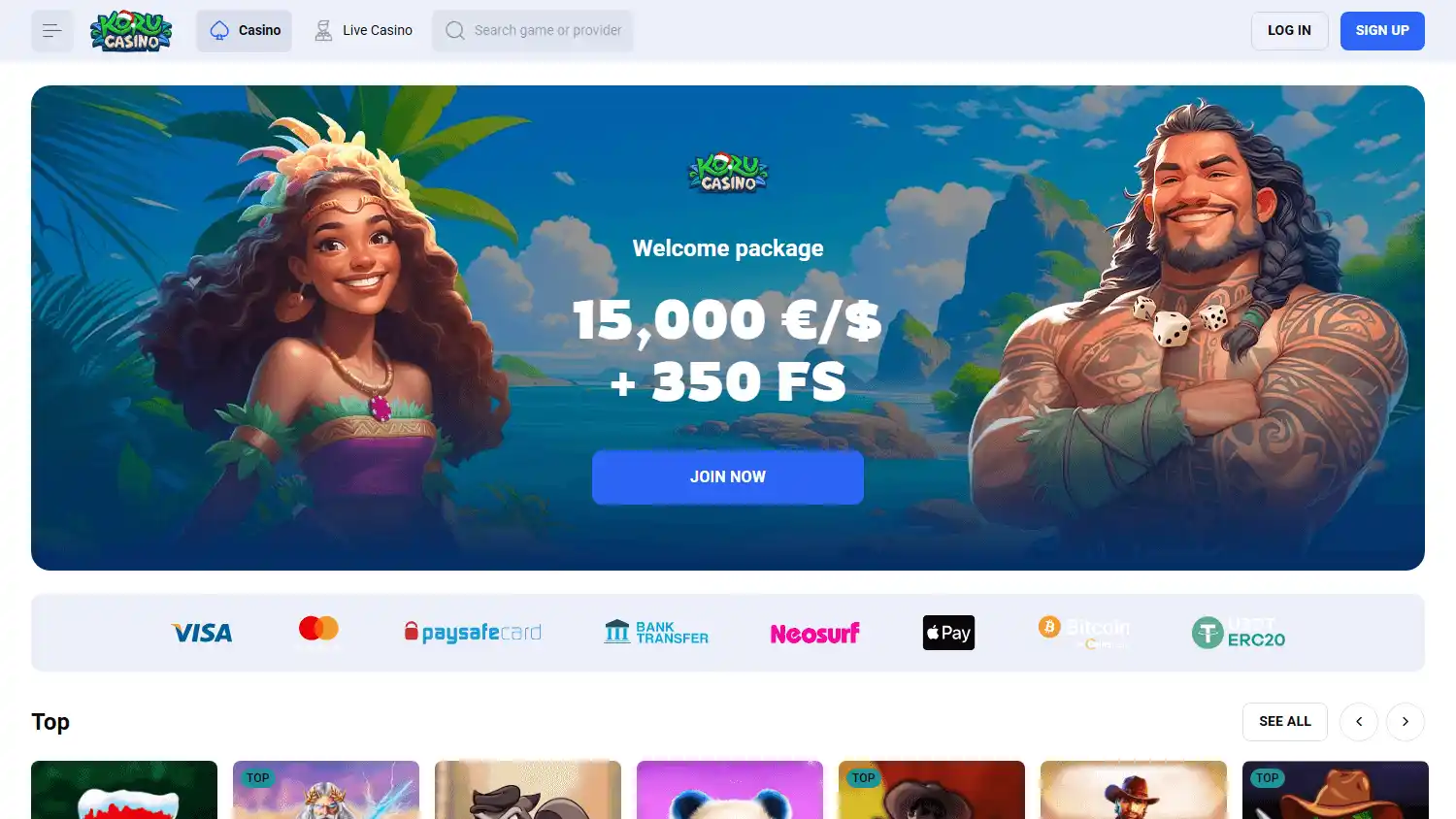 Koru Casino screenshot 1