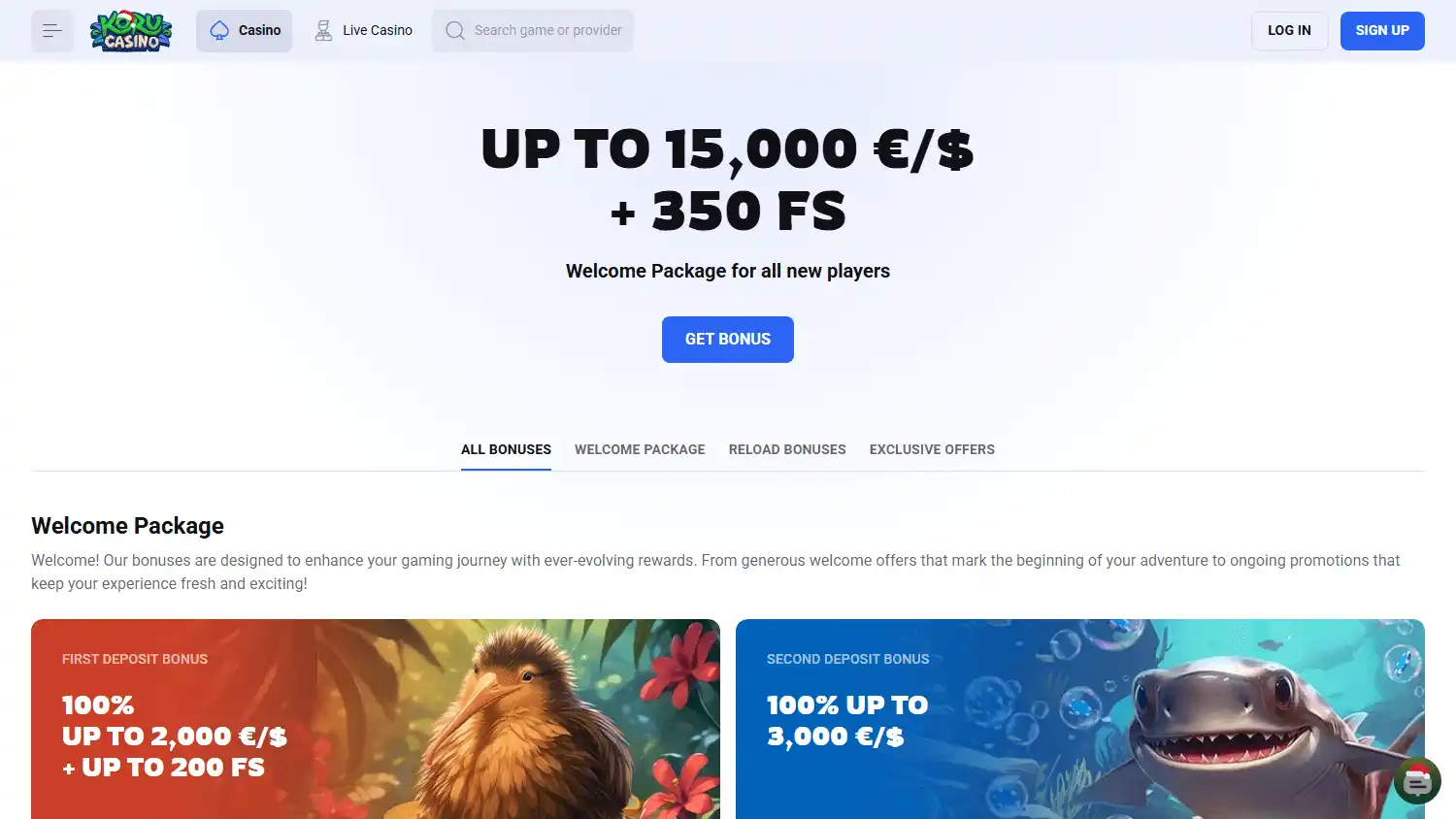 Koru Casino screenshot 2