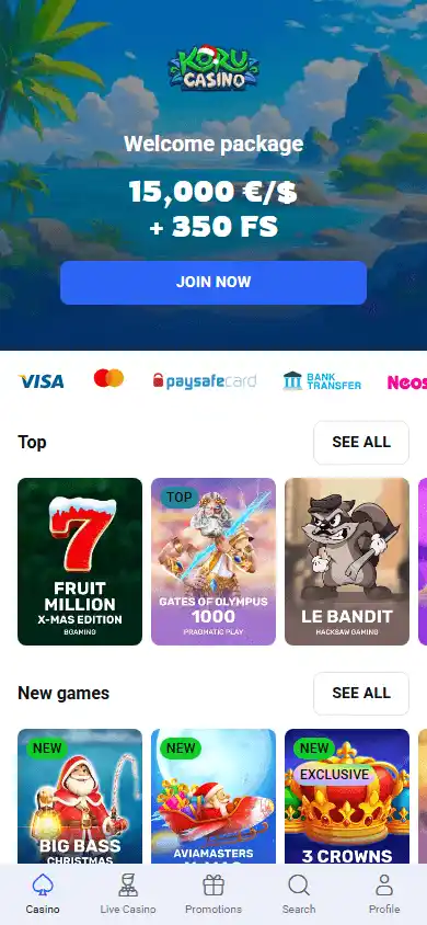 Koru Casino screenshot 3