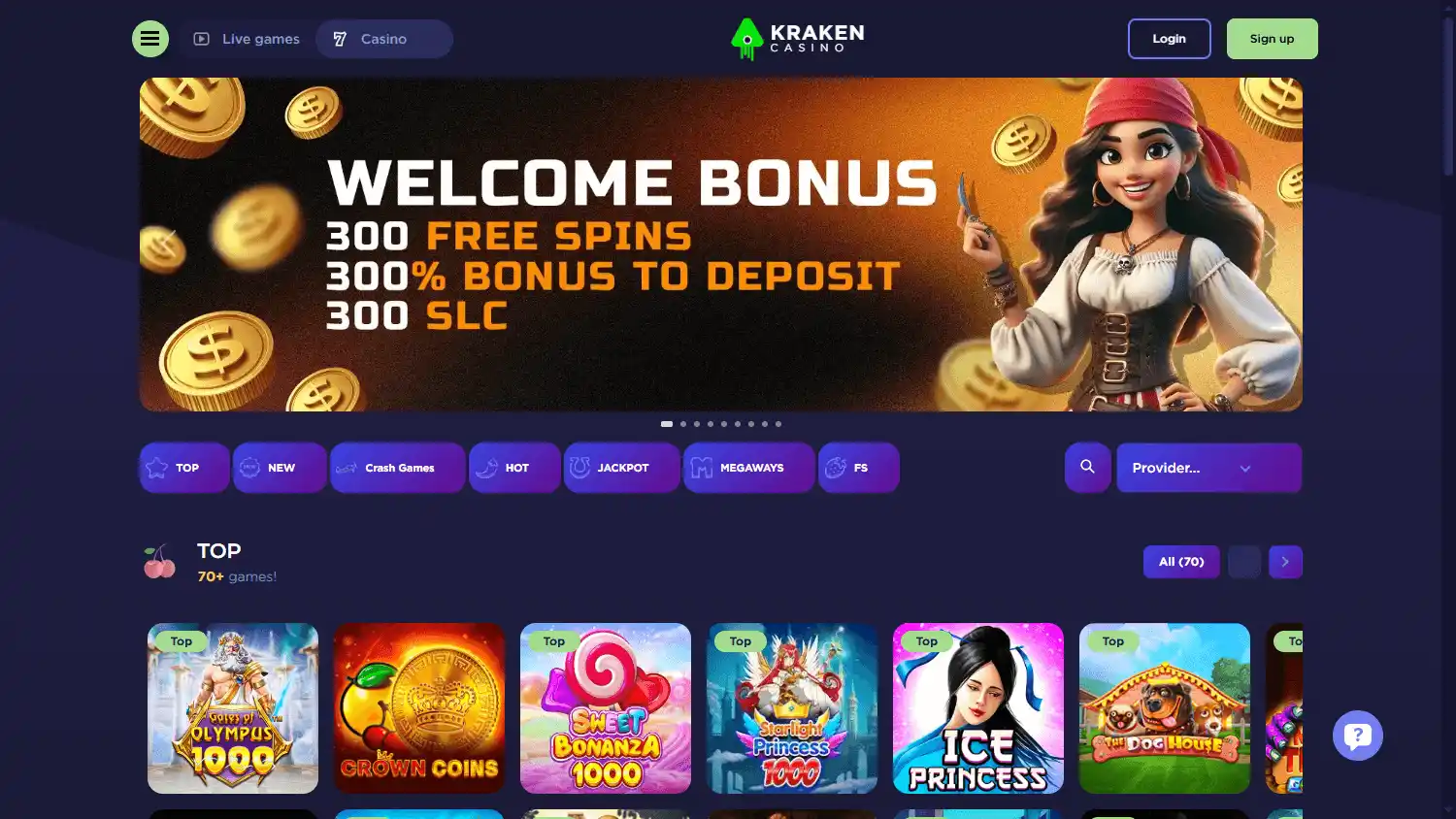 Kraken Casino screenshot 1