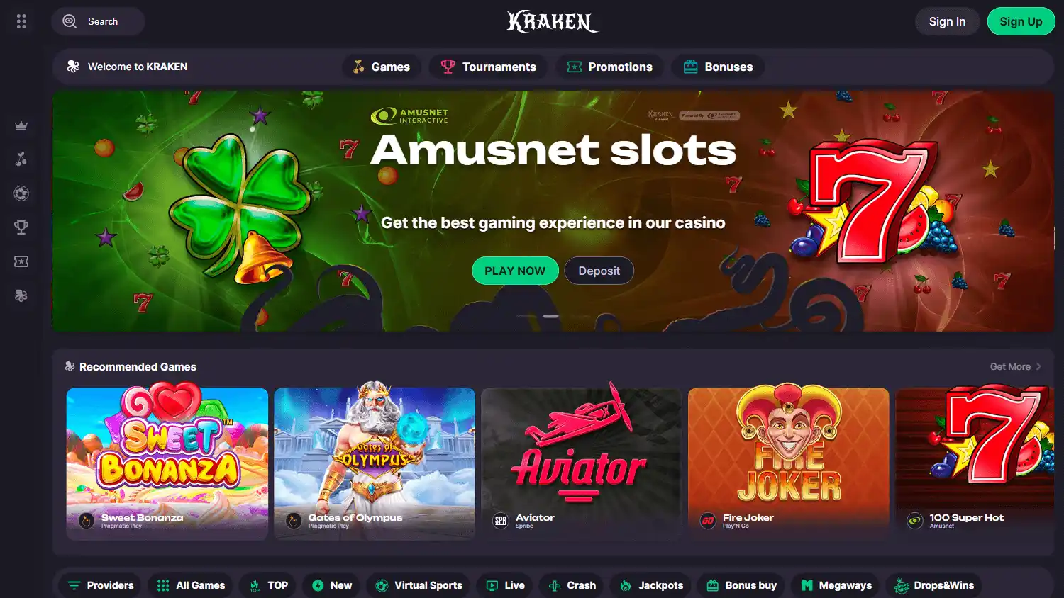 Kraken.Casino screenshot 1