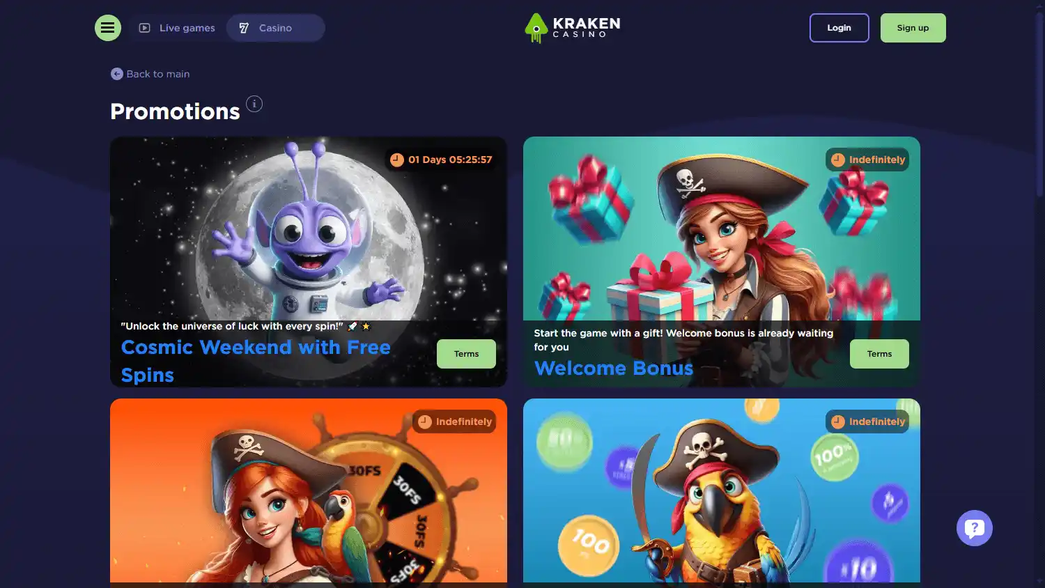 Kraken Casino screenshot 3