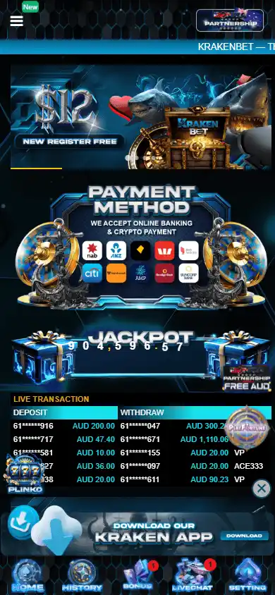 KrakenBet Casino screenshot 3