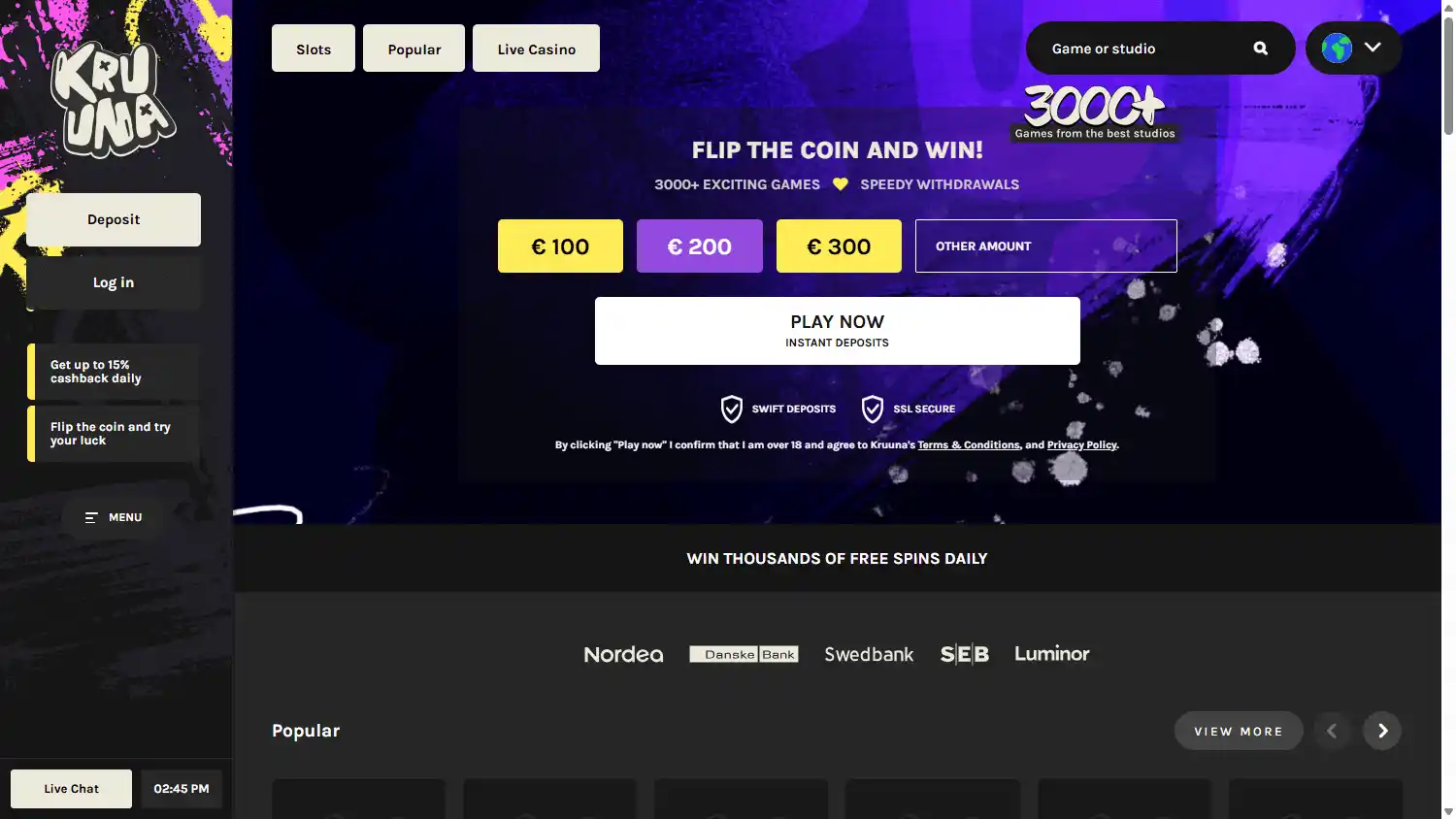 Kruuna Casino screenshot 1